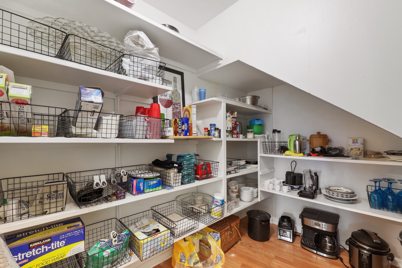 Pantry full of small appliances