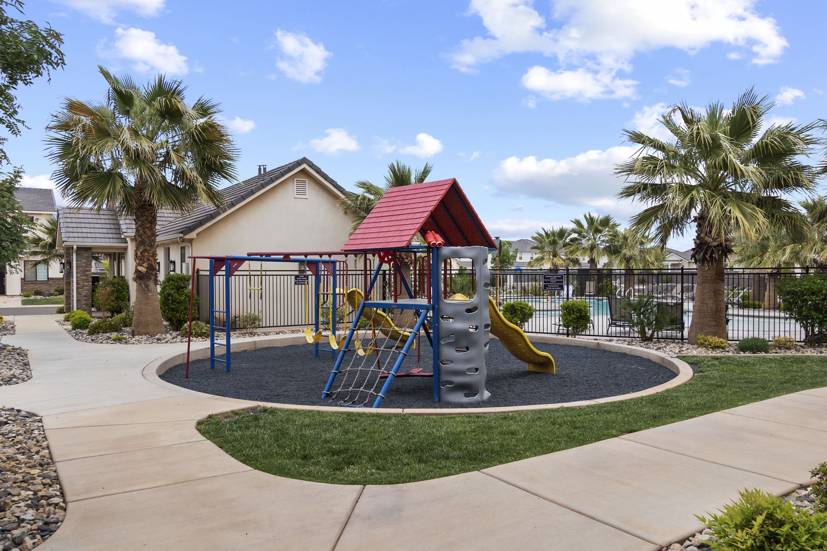 If you’re traveling with littles, take a trip over to the community playground