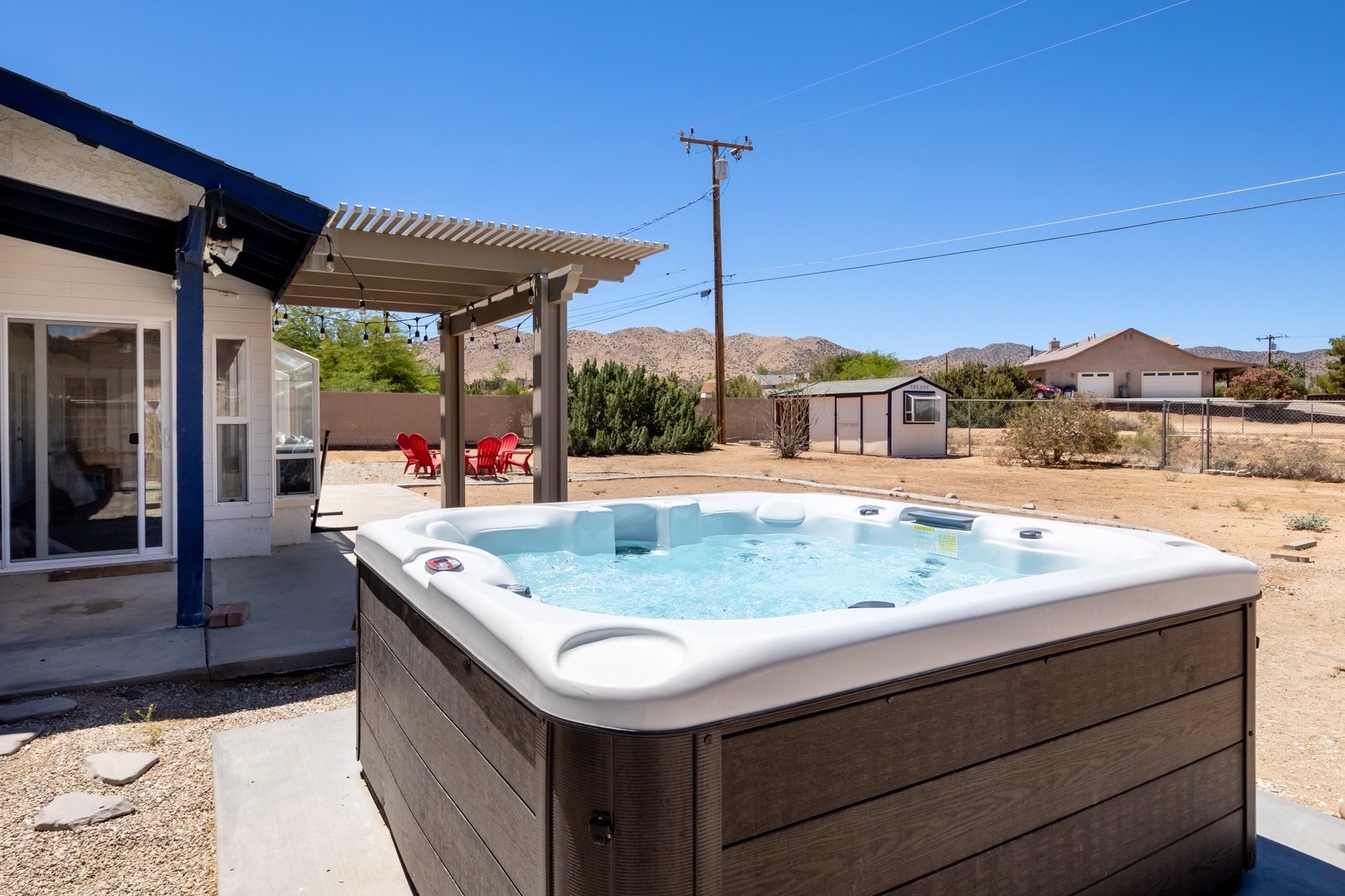 Enjoy the hot tub outback