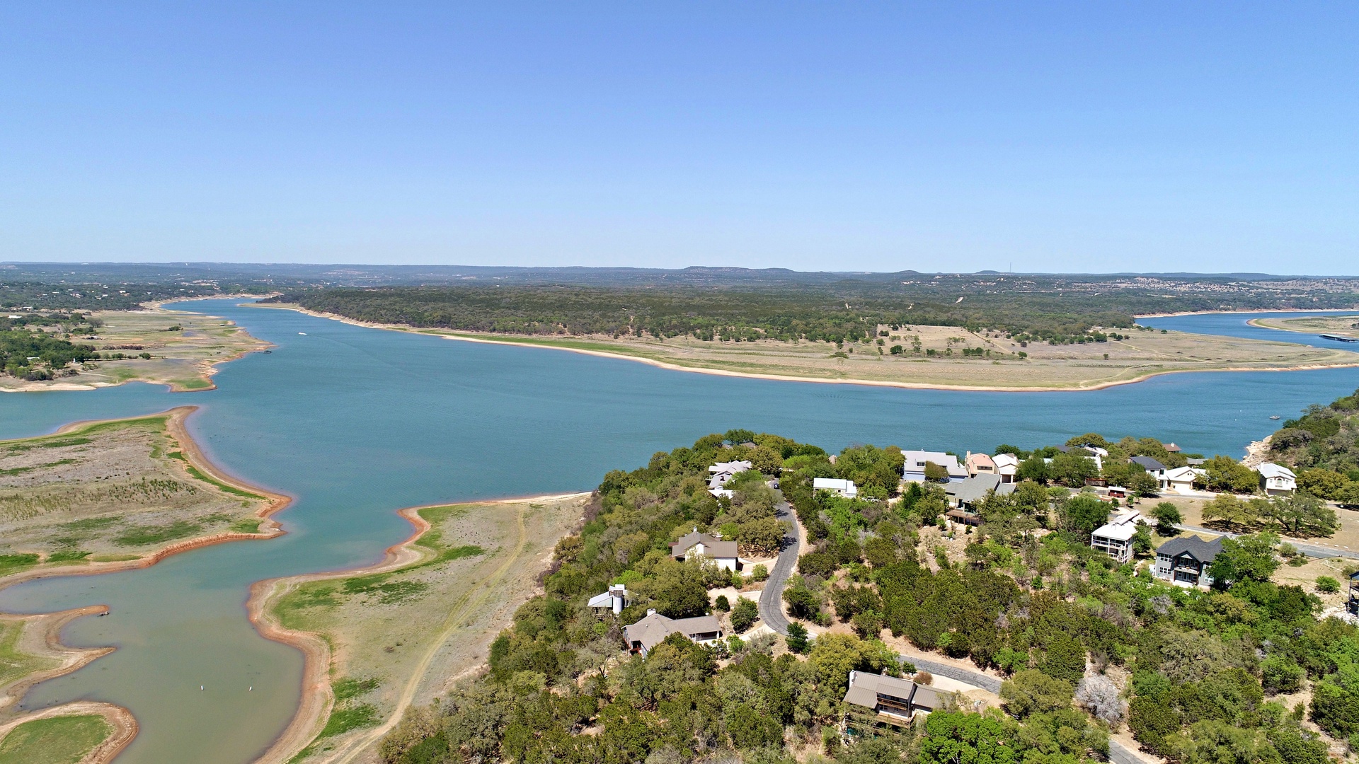 Aerial view of surrounding area