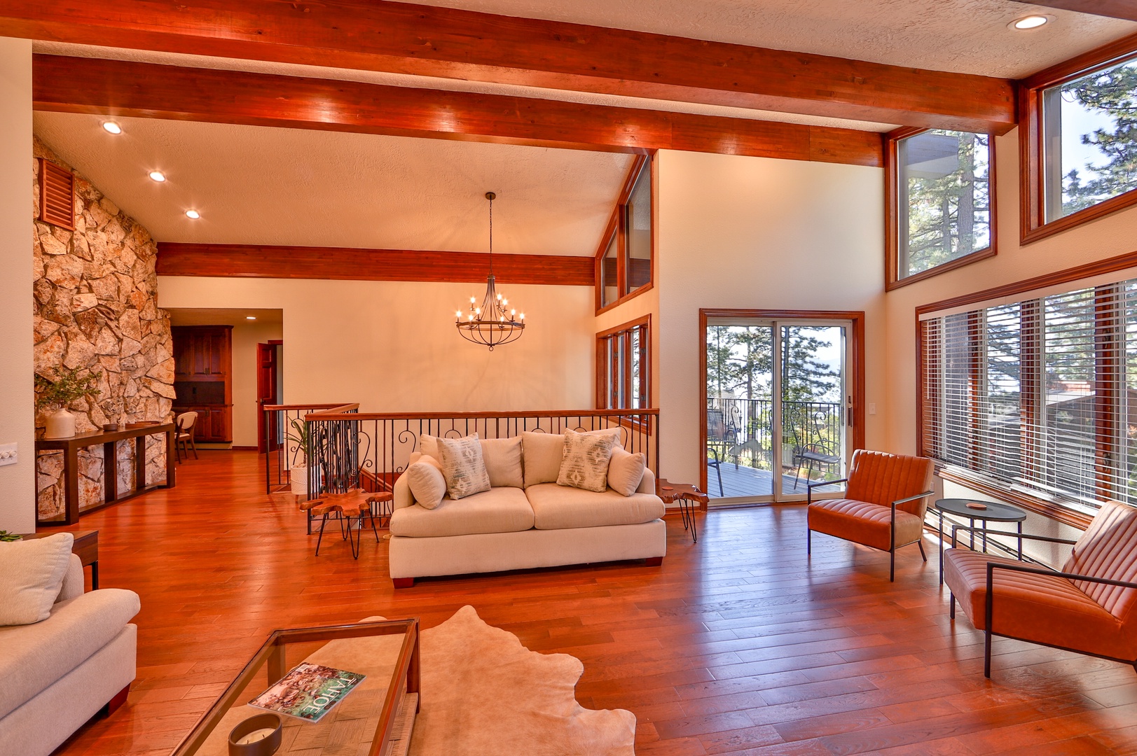 Bright sitting room with ample seating