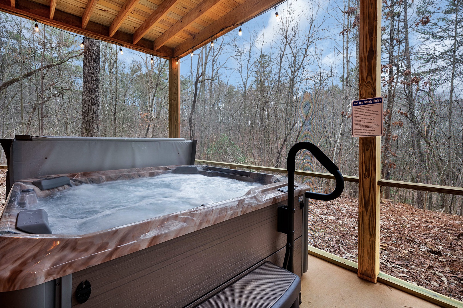 Terrace level patio with Hot Tub