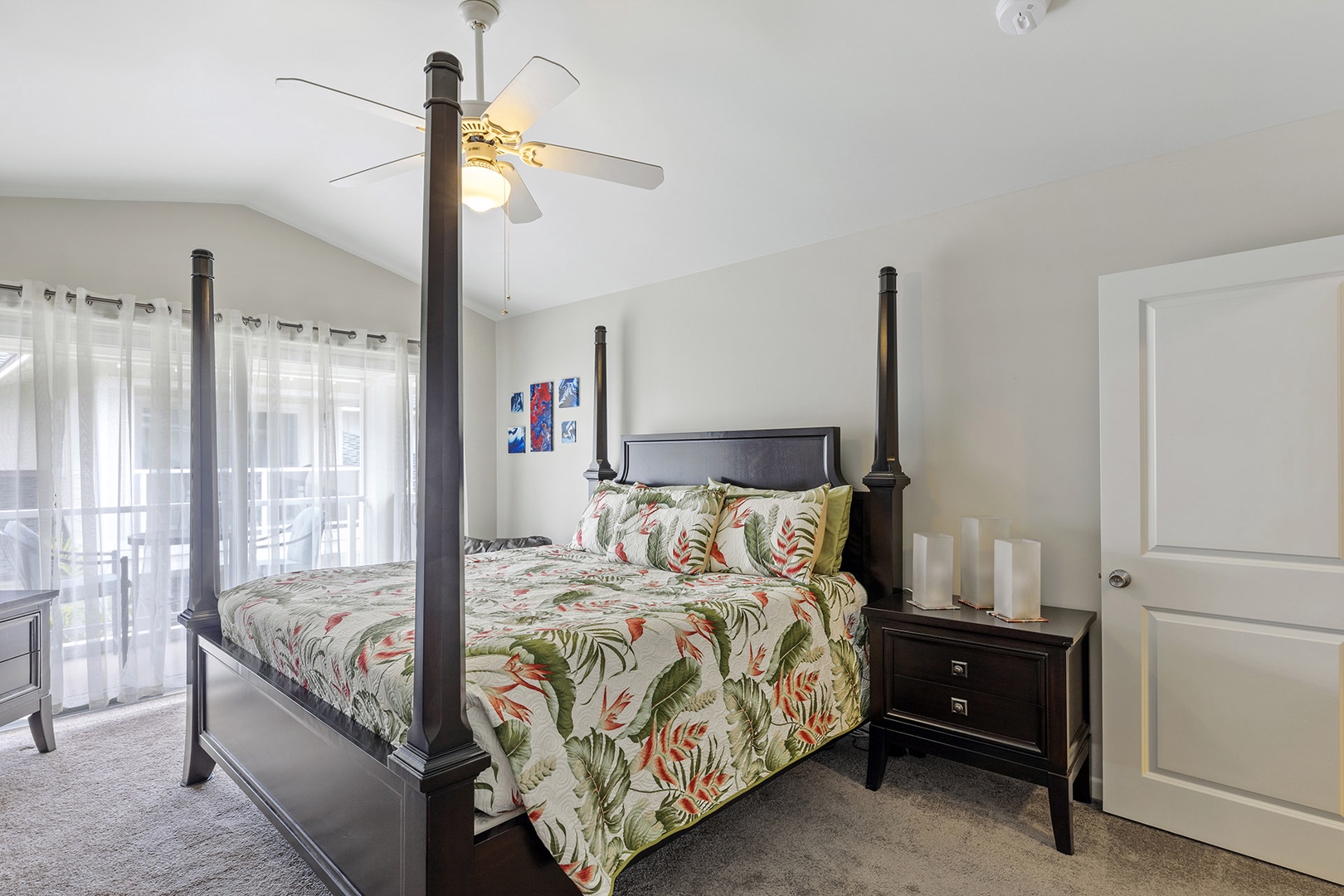 Bedroom 3 Master with King bed, private lanai, TV, and en-suite (2nd floor)
