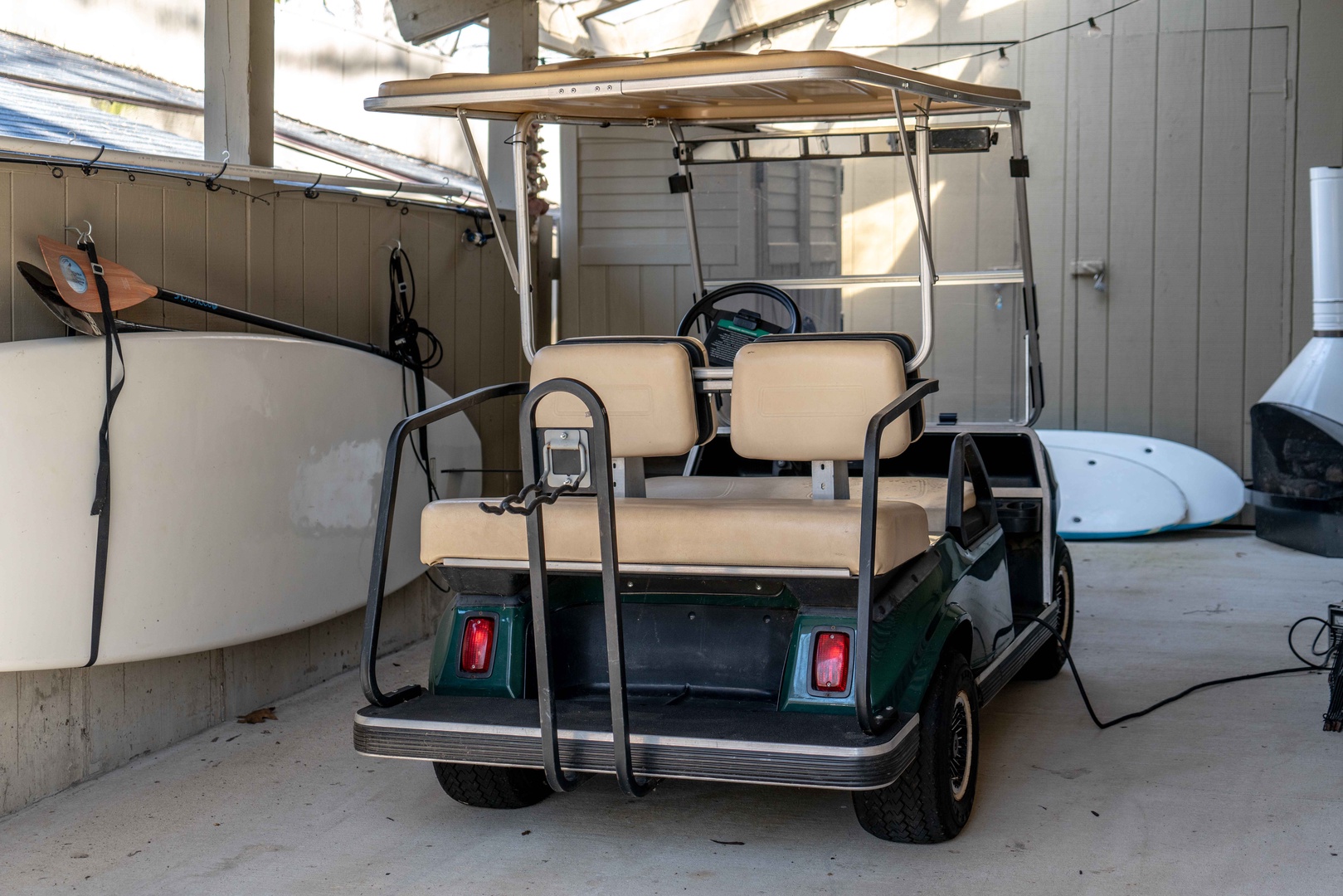 Buzz around the community in your very own seasonally-available golf cart!