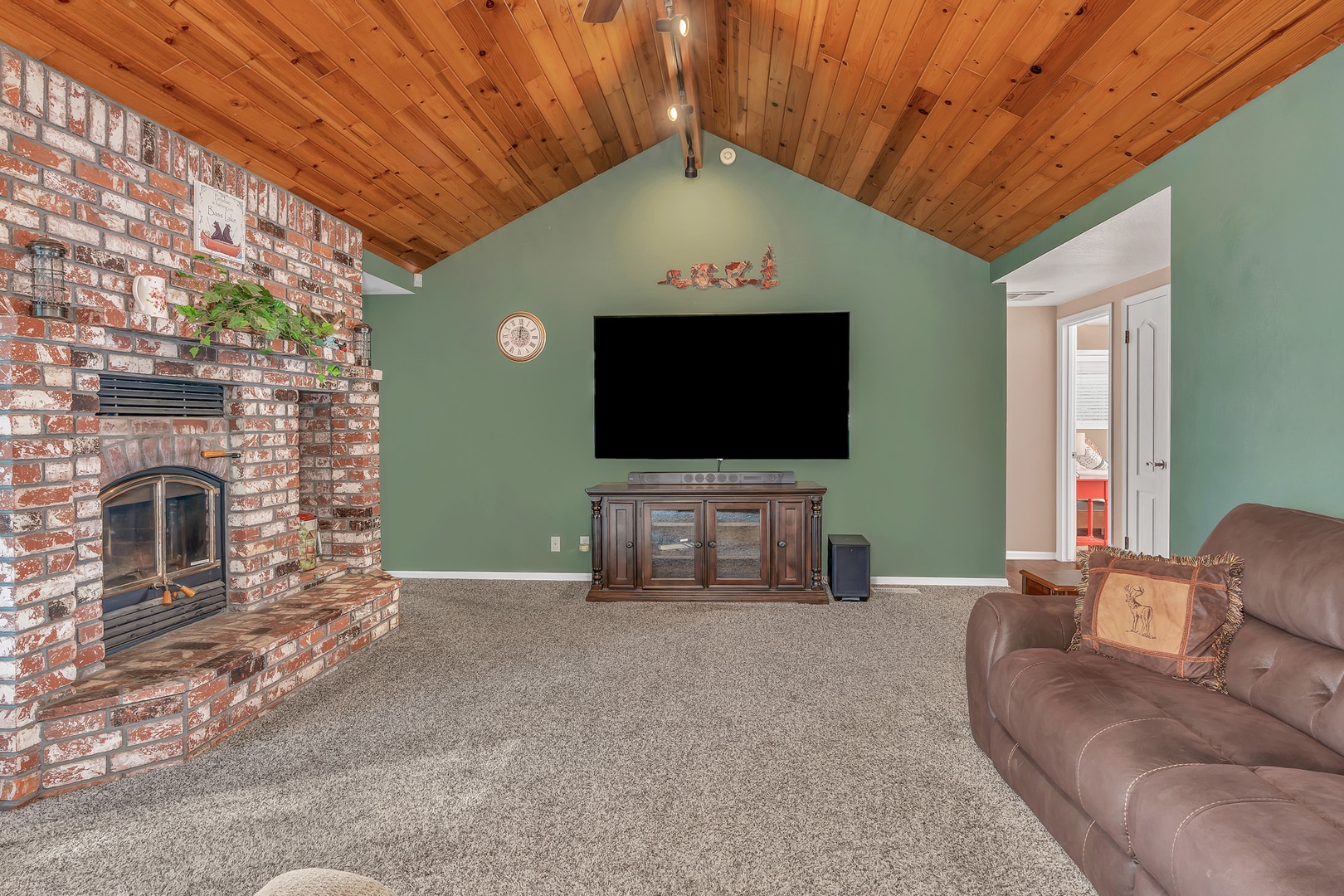 Smart TV in the living room (streaming services not included)