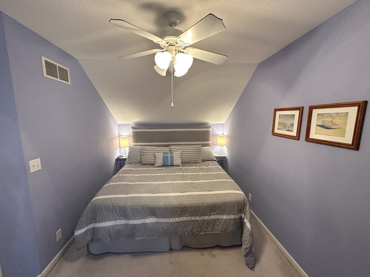 Bedroom 2 with king bed, queen bed, and Smart TV