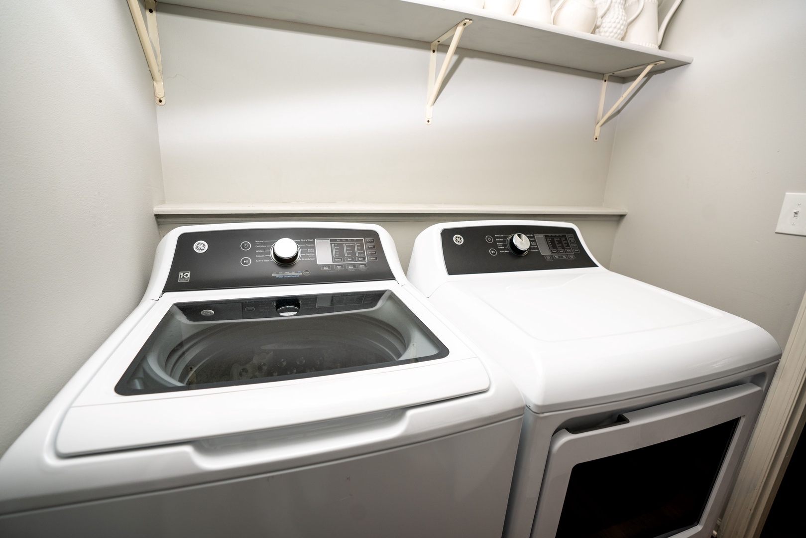 Private laundry is available for your stay, located on the main floor