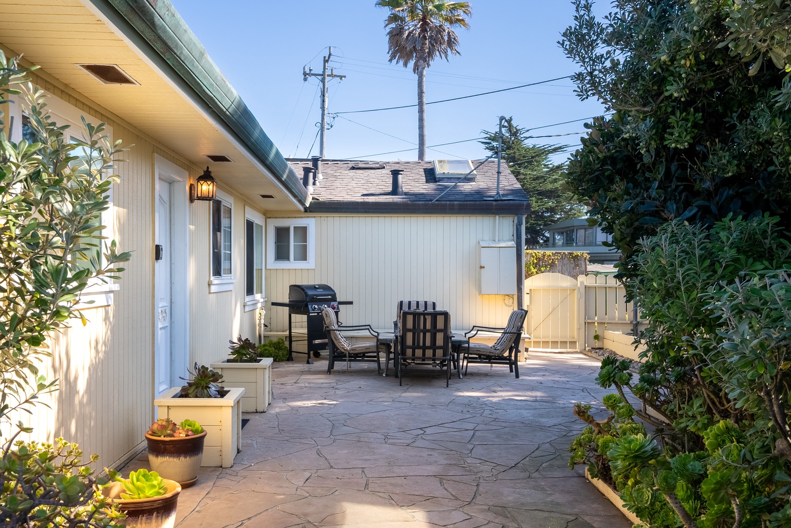 Back patio with outdoor seating