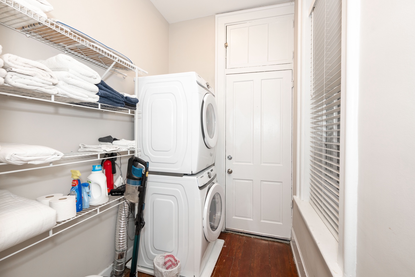 Private laundry is available for your stay, tucked away off the loft sleeping area
