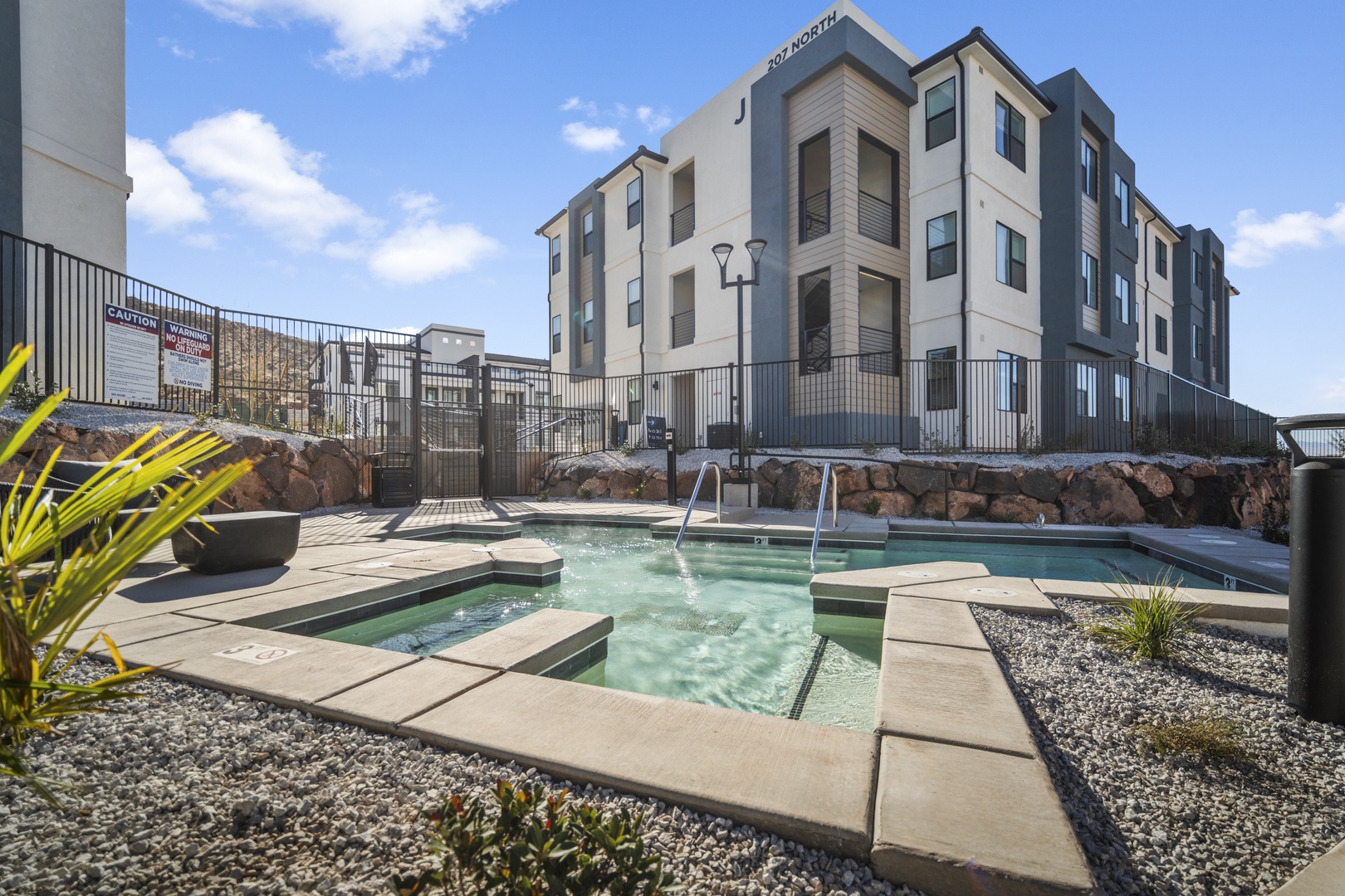 Take the chill off in this giant hot tub!