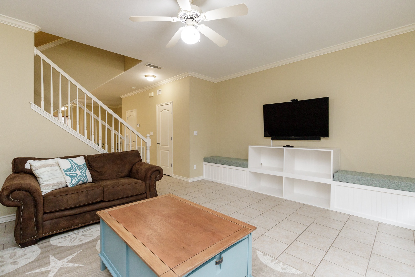 The 2nd-floor main living spaces offer ample room for the whole family