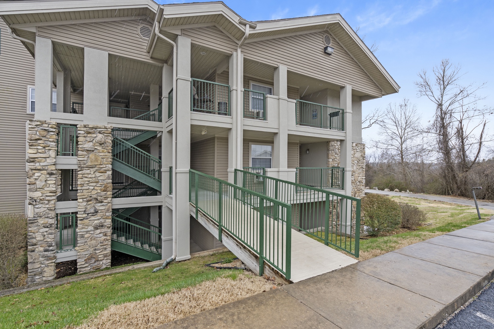 Front exterior - Upper right unit