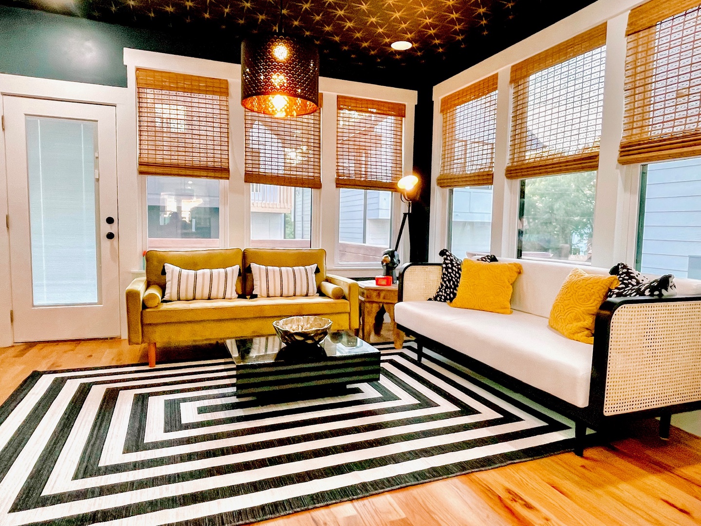 Head back to the serene sunroom & lounge the day away