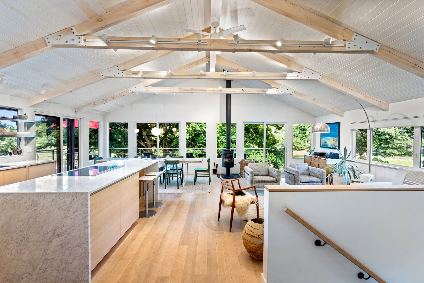 Modern elegance meets space and comfort in this inviting kitchen