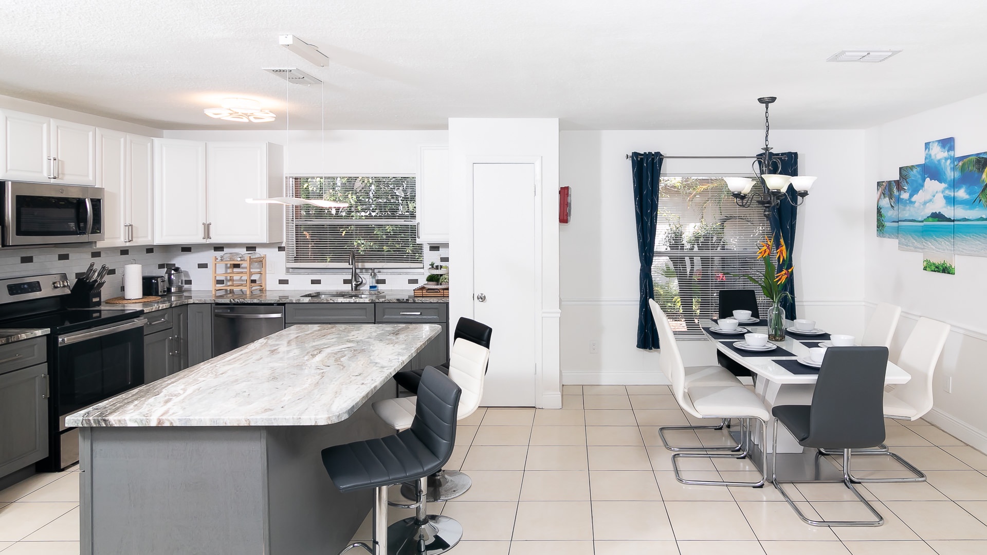 Dining and kitchen area