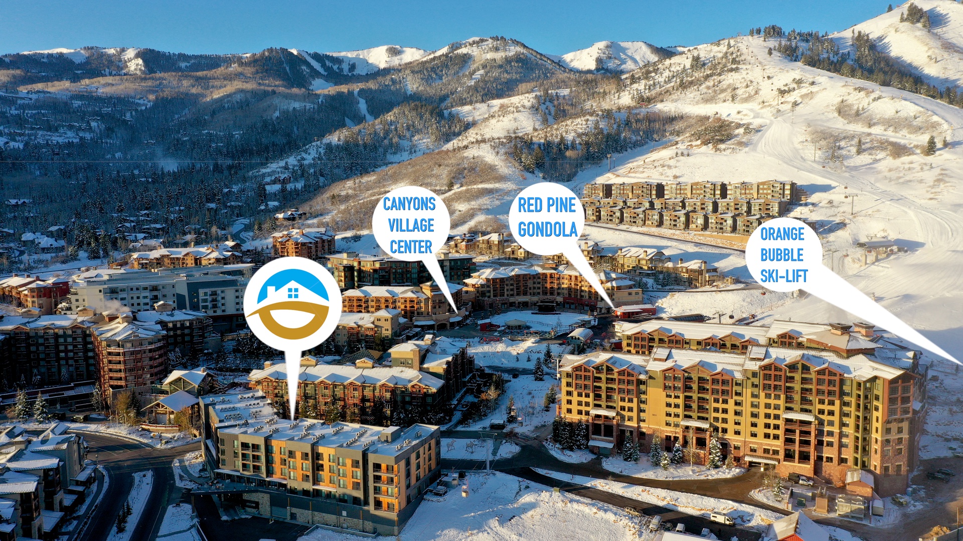 Only Steps Away from Ski-Lifts, Restaurants & Shops