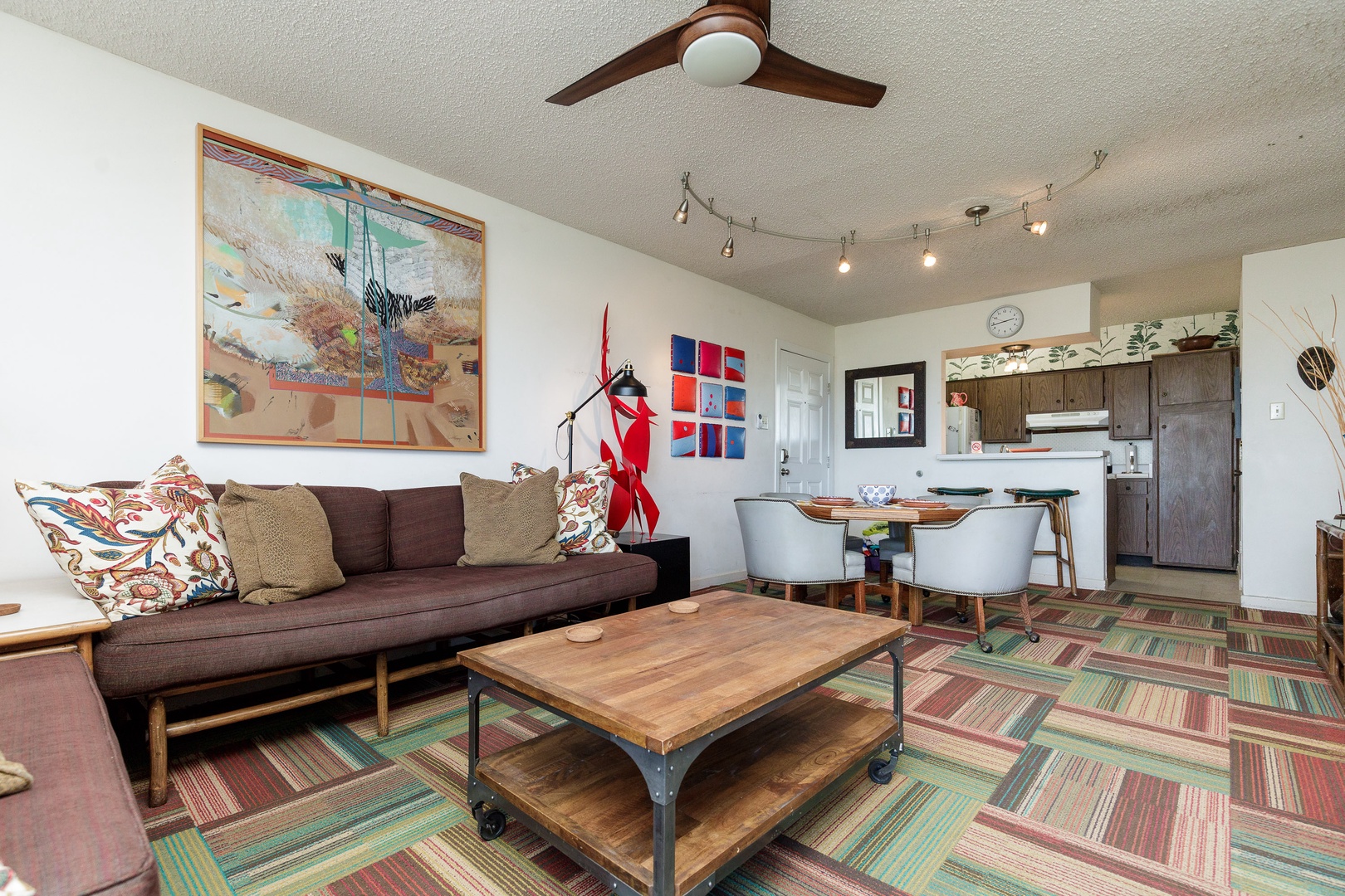Living, dining, and kitchen