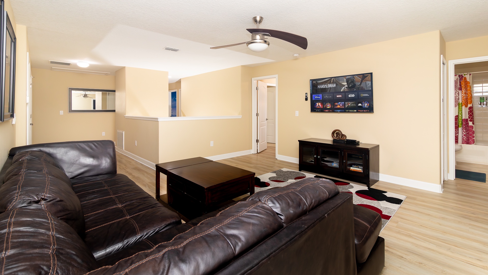 The 2nd-floor den space is ideal for curling up with your favorite streamin