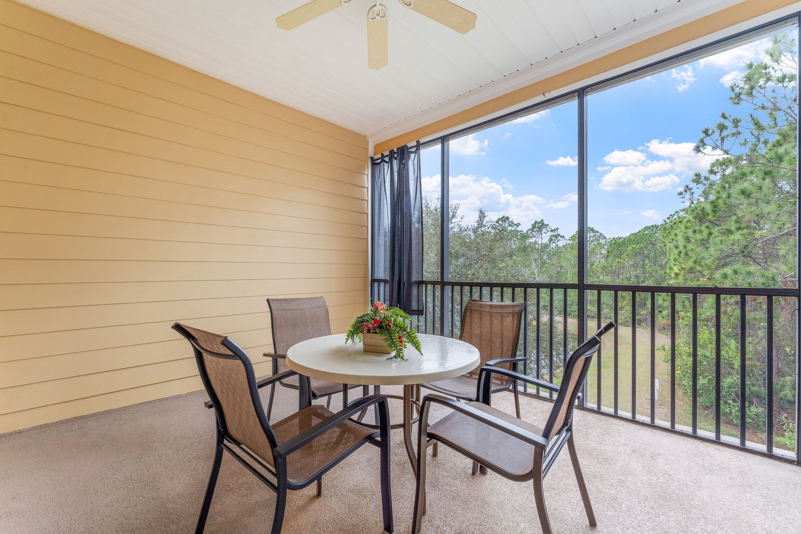 Unwind with a good book or savor a drink in the serene privacy of the balcony