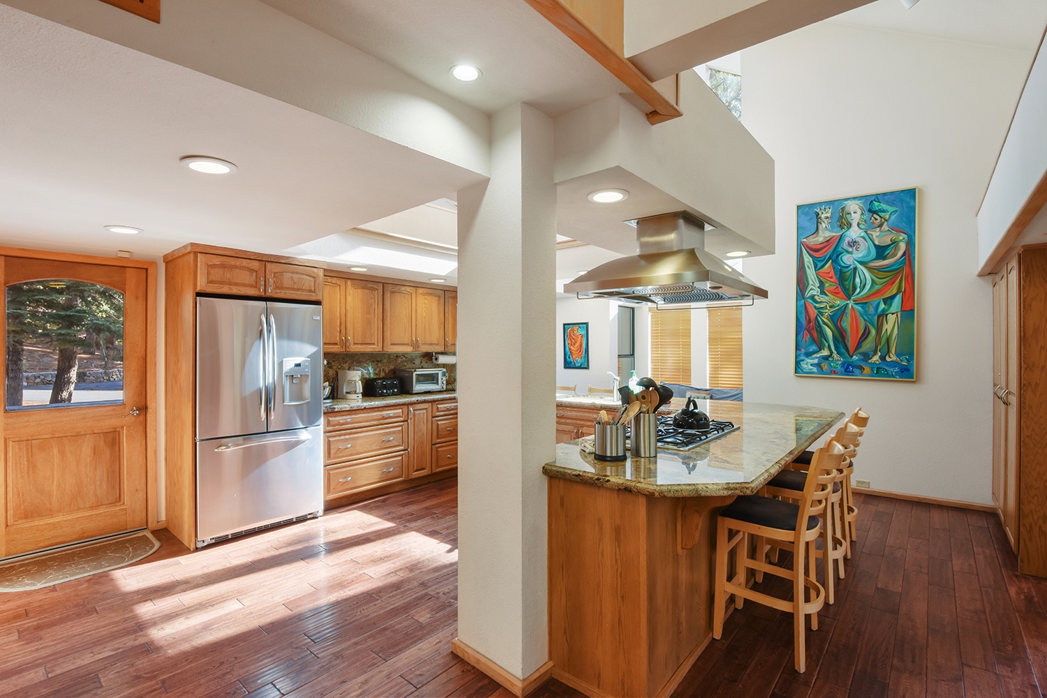 Full gourmet kitchen with stainless-steal appliances
