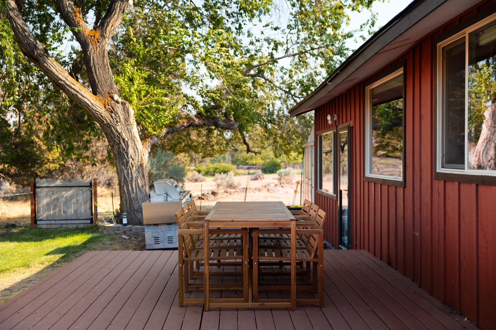 Dine alfresco or lounge the day away on the back deck