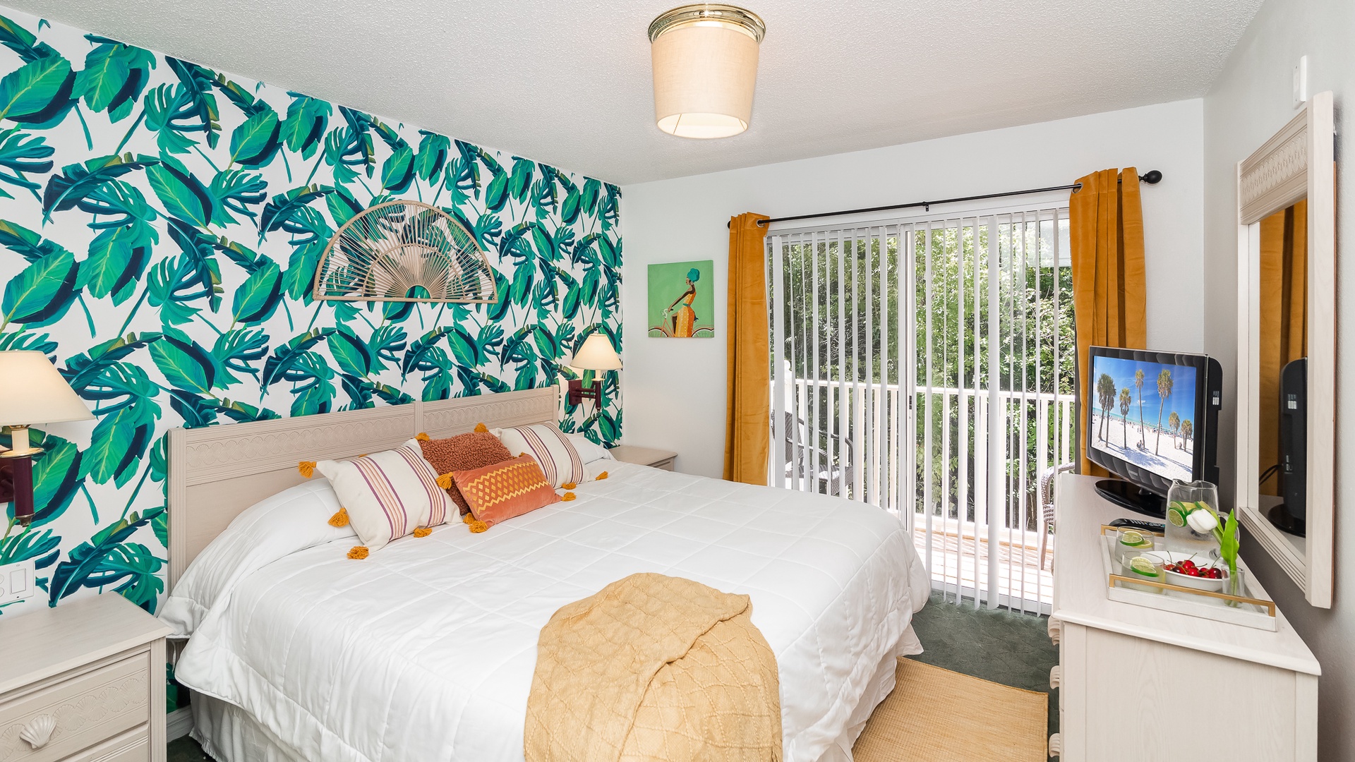 Bedroom gives you access to the balcony