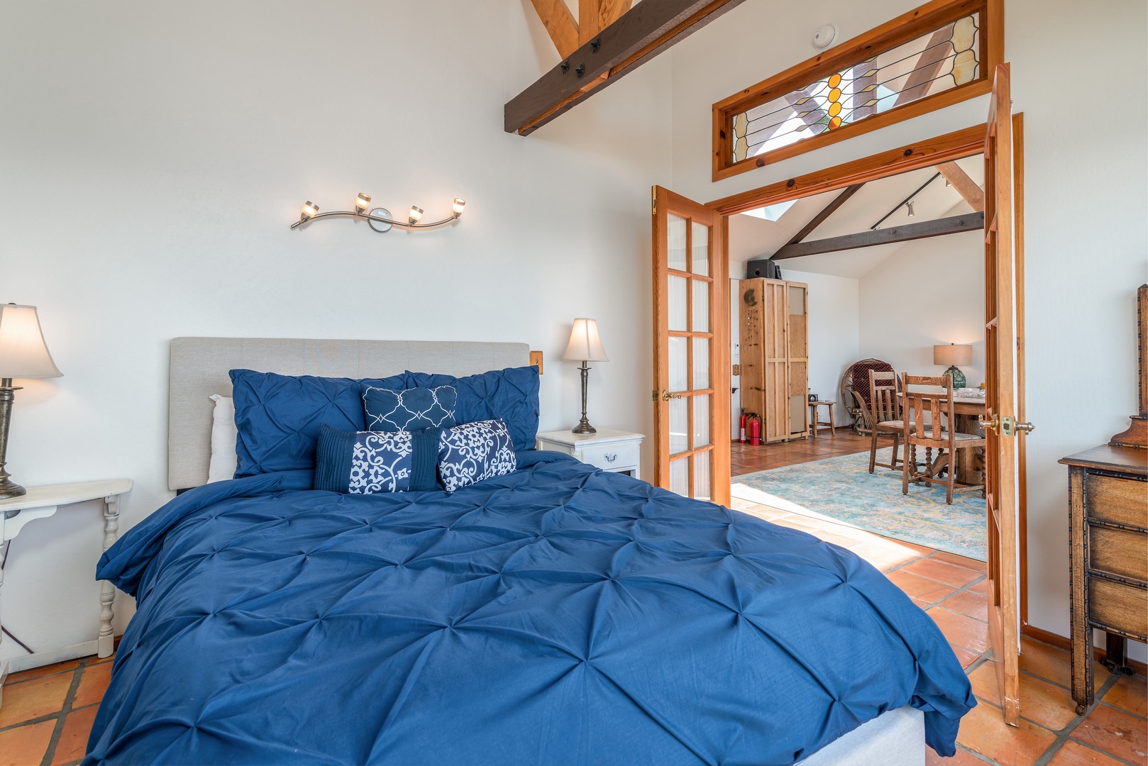 Queen bedroom with ocean views