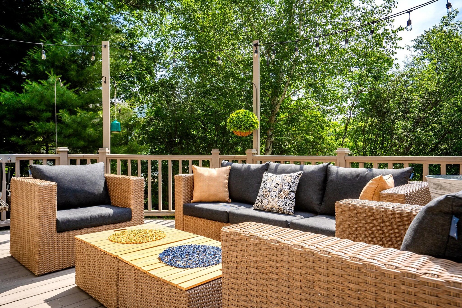 Lounge the day away in the fresh air while you grill up a feast!