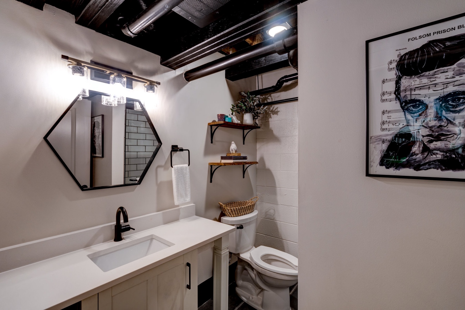 Bathroom with stand up shower