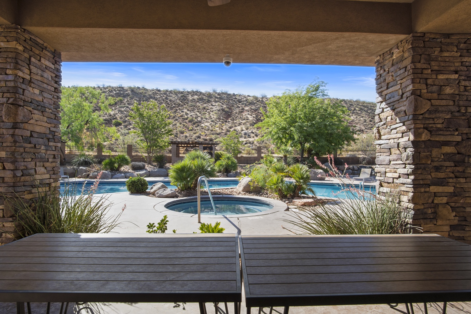 Make a splash or bask in the hot tub at the sparkling community pool!