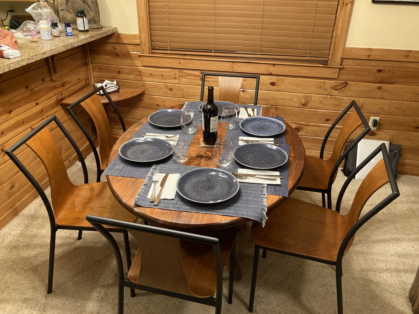 Dining table with seating for 6
