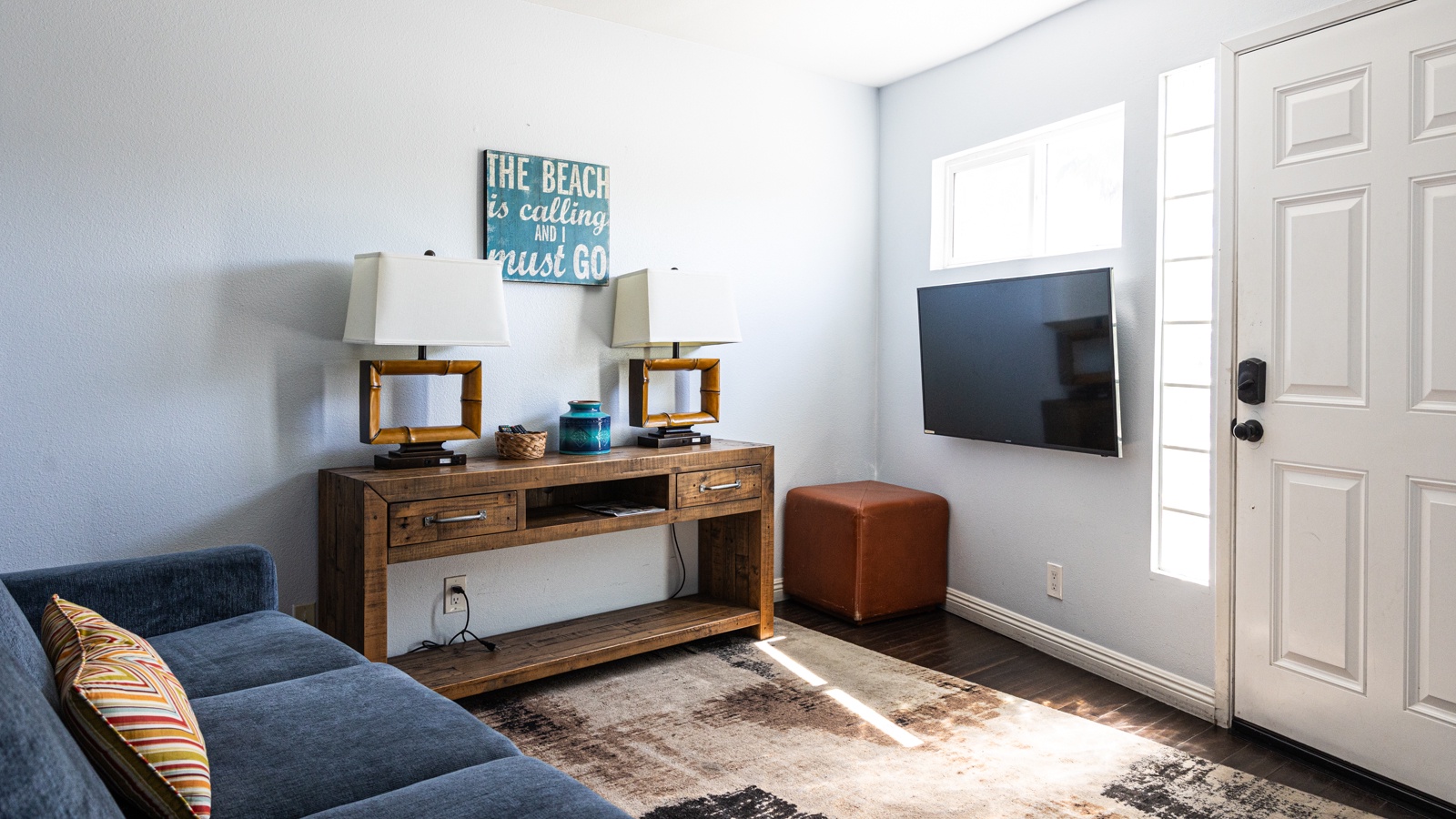 Unwind with a great book in the front living room