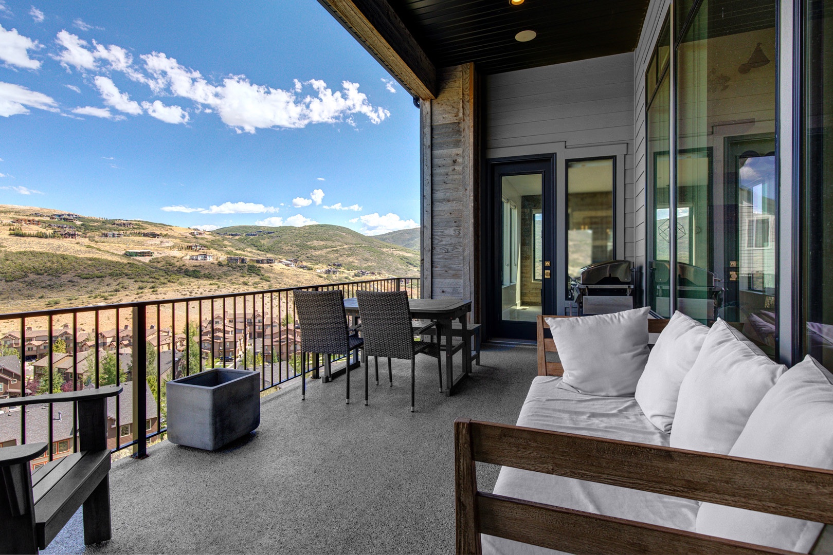 Outdoor seating with amazing views