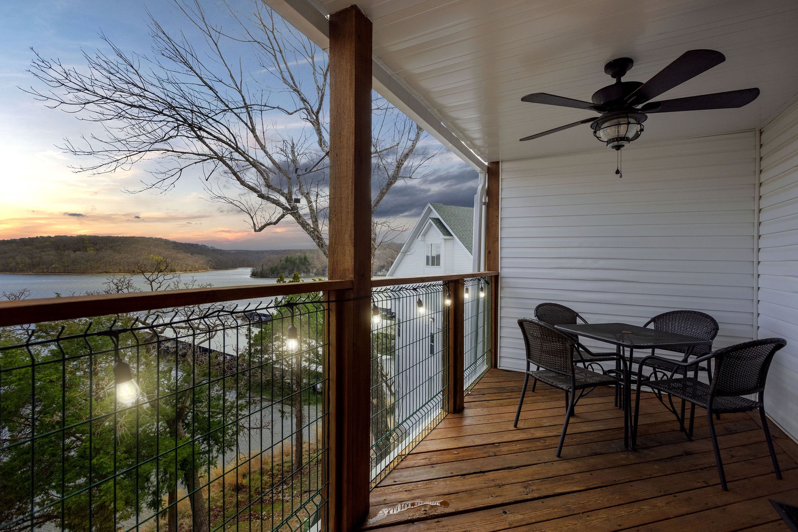 Revel in the breathtaking lake scenery from the private deck