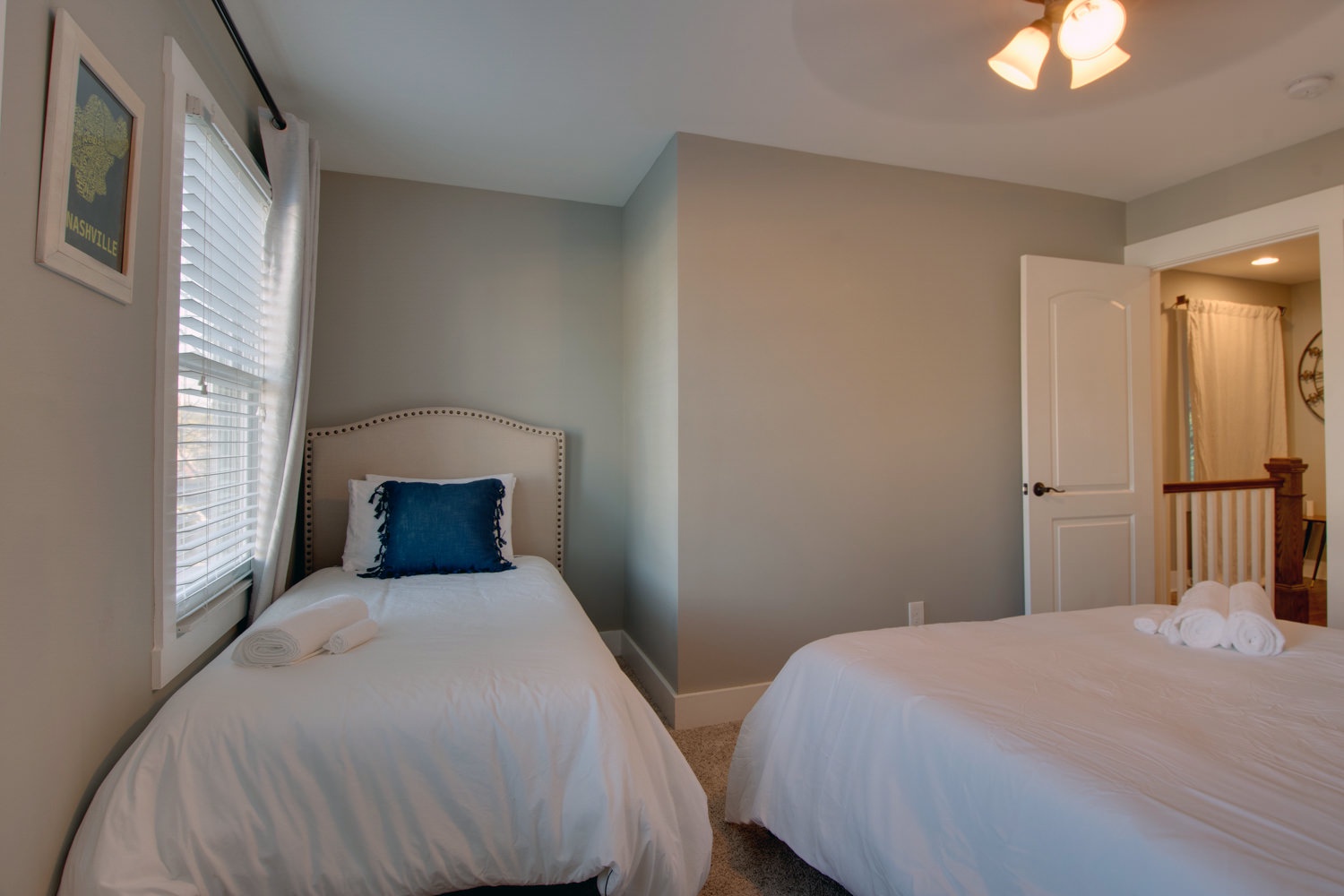 Bedroom 3 with Queen & Twin bed, and Jack & Jill bathroom