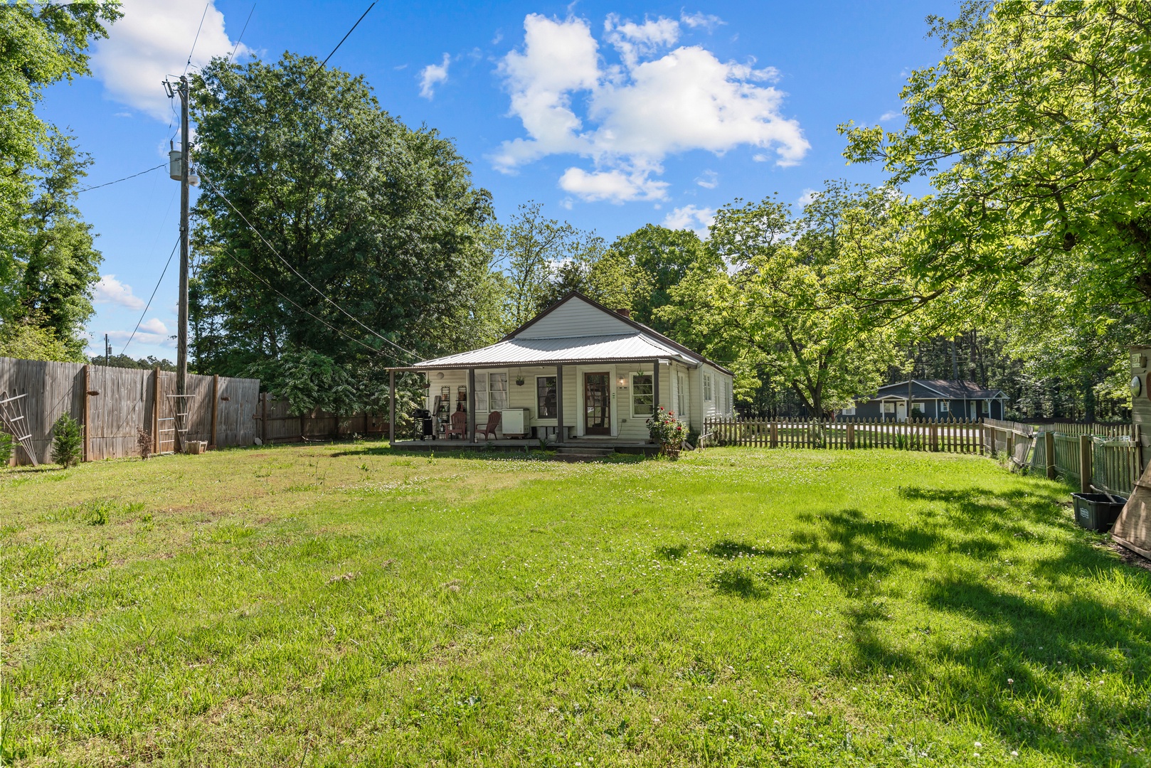 The large, fenced back yard is sure to be a hit with the whole family!