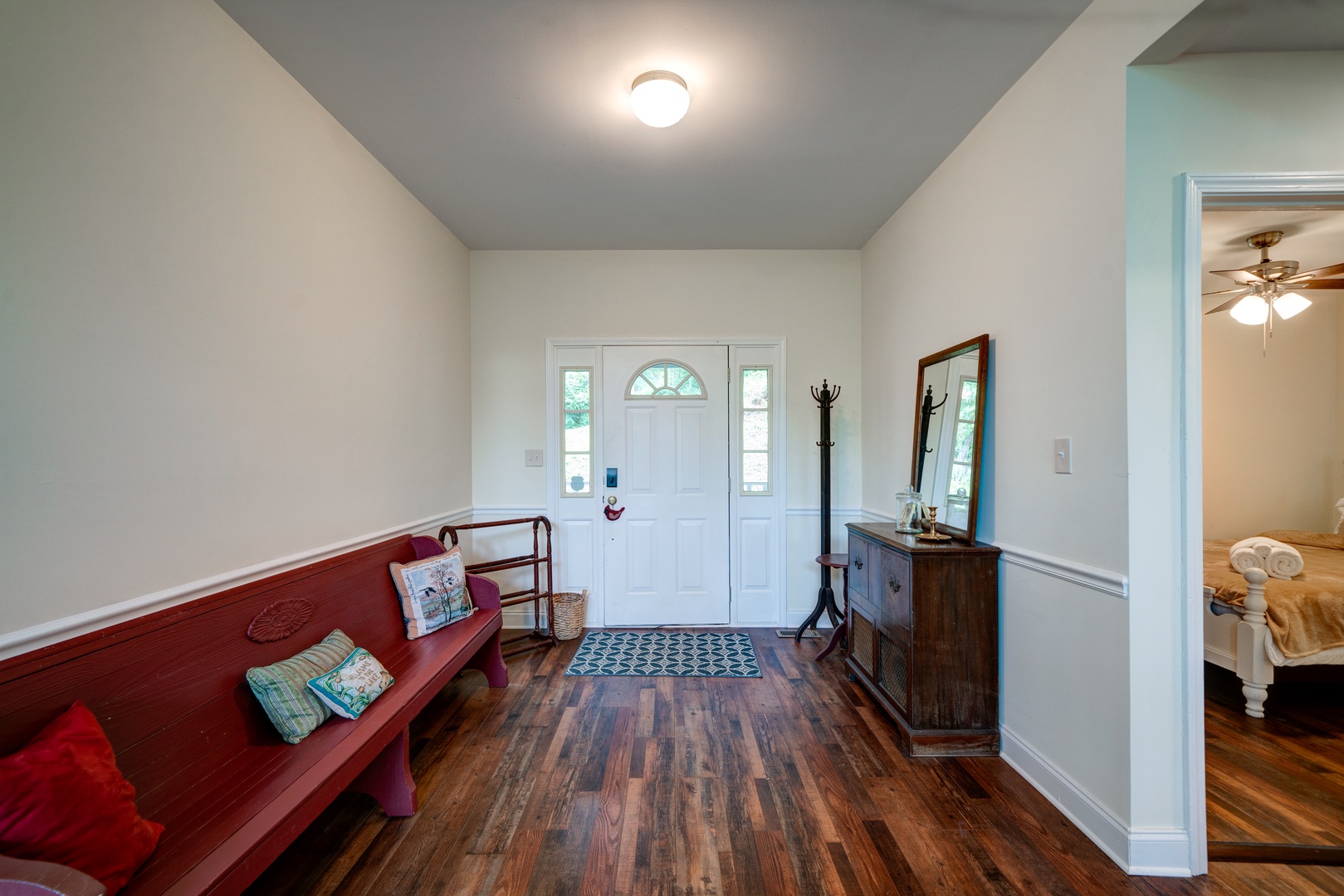 A bright, cheerful entryway will welcome you home