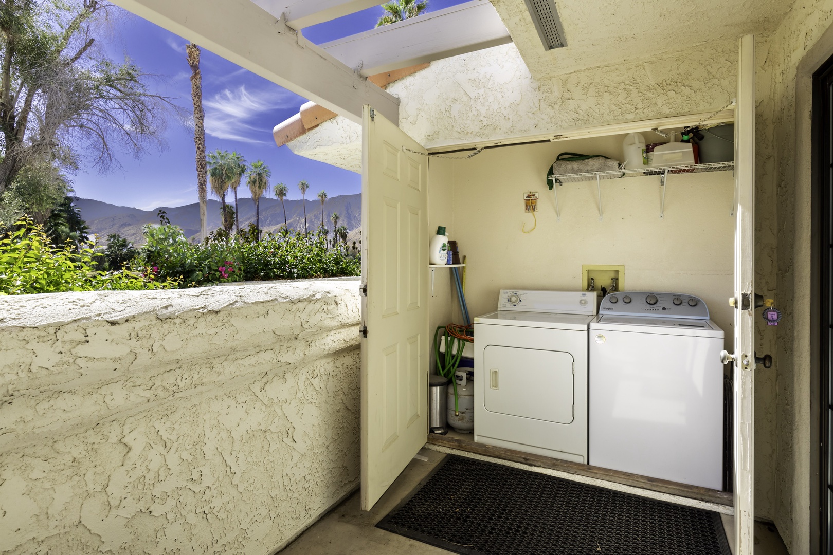 Laundry area on the patio