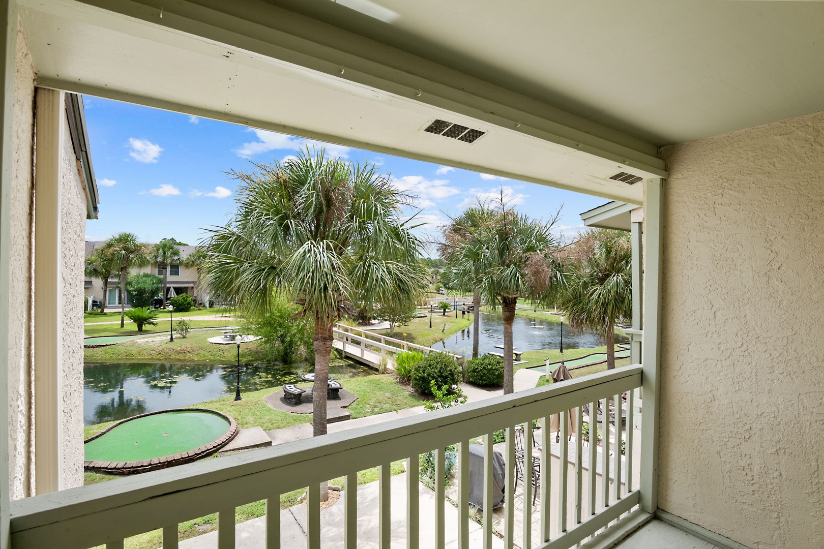 Step out onto the 2nd-floor balcony & enjoy the fresh air