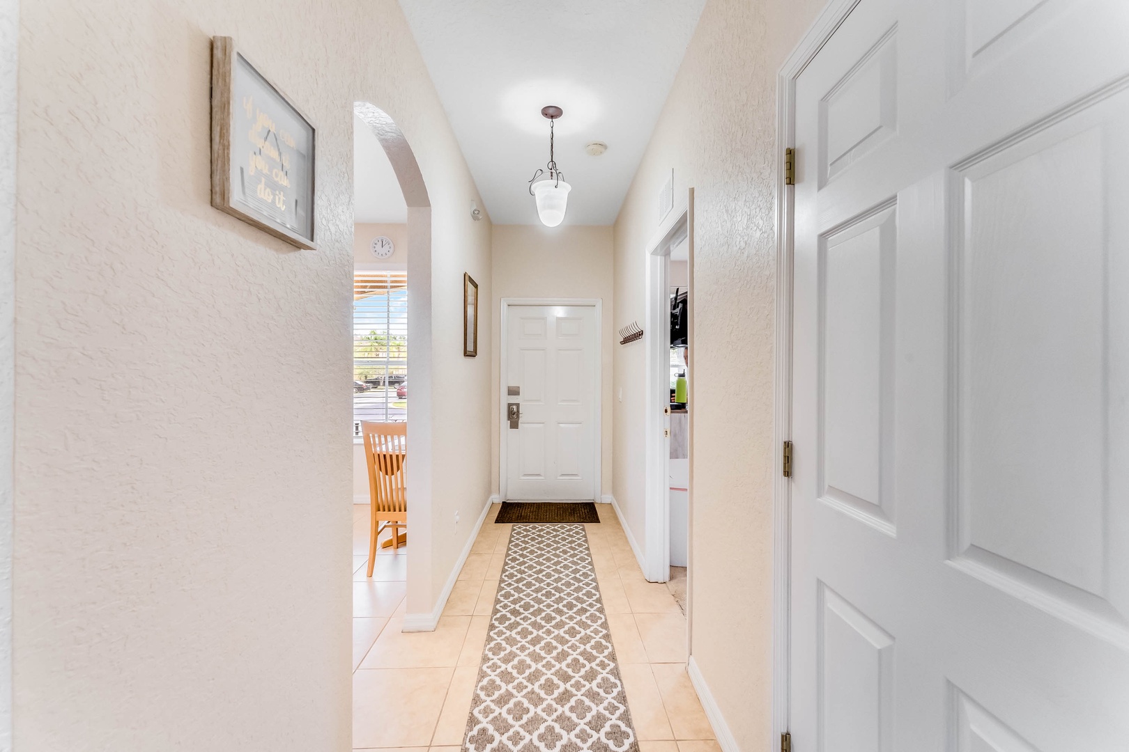 A bright entryway will welcome you home