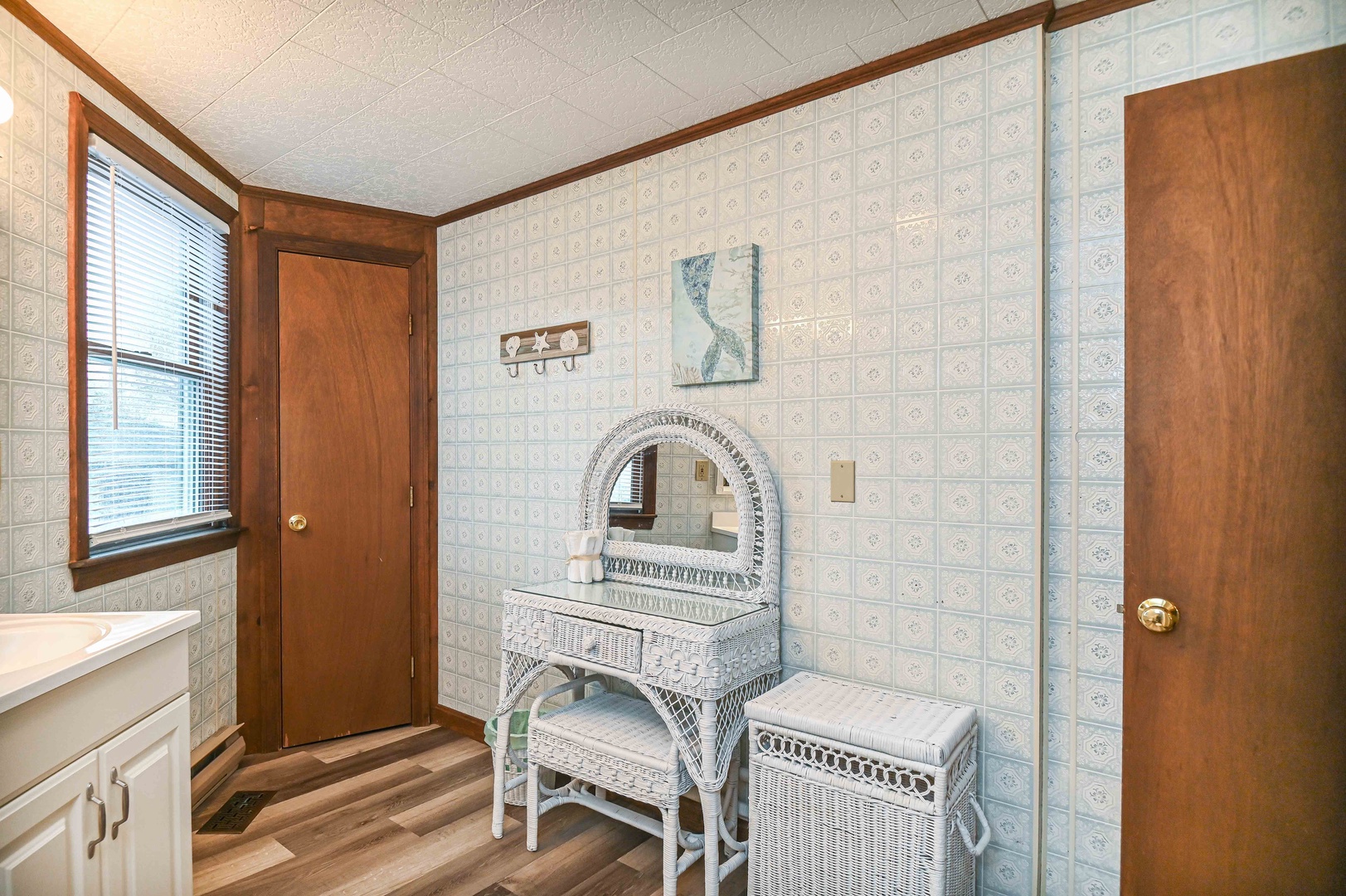 Bathroom with stand-up shower