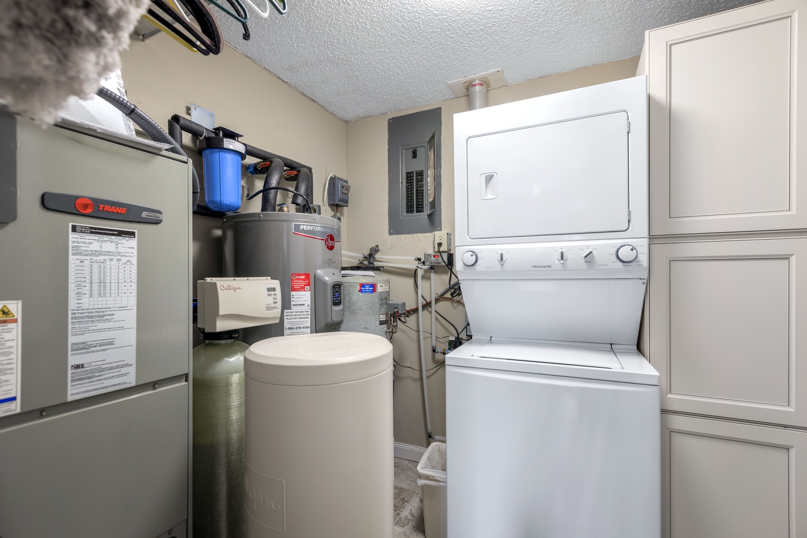 Private laundry is available for your stay, located on the lower floor