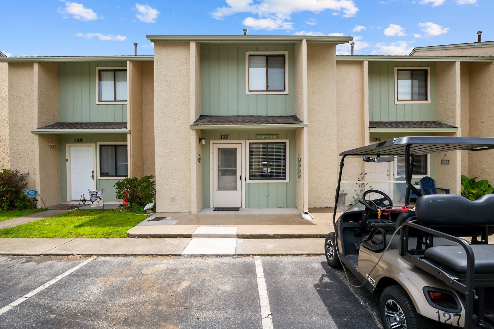 Buzz around the community in your very own golf cart!