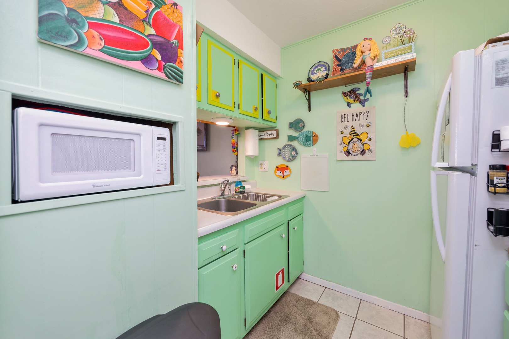 Inviting kitchen with cookware, utensils, for cooking/hosting