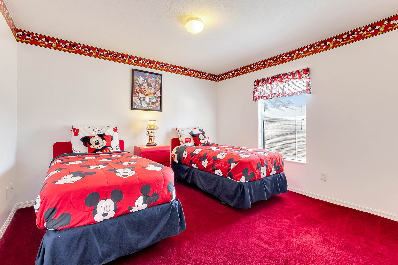 Bedroom 6 Mickey themed with 2 Twin beds, and Smart TV (2nd floor)