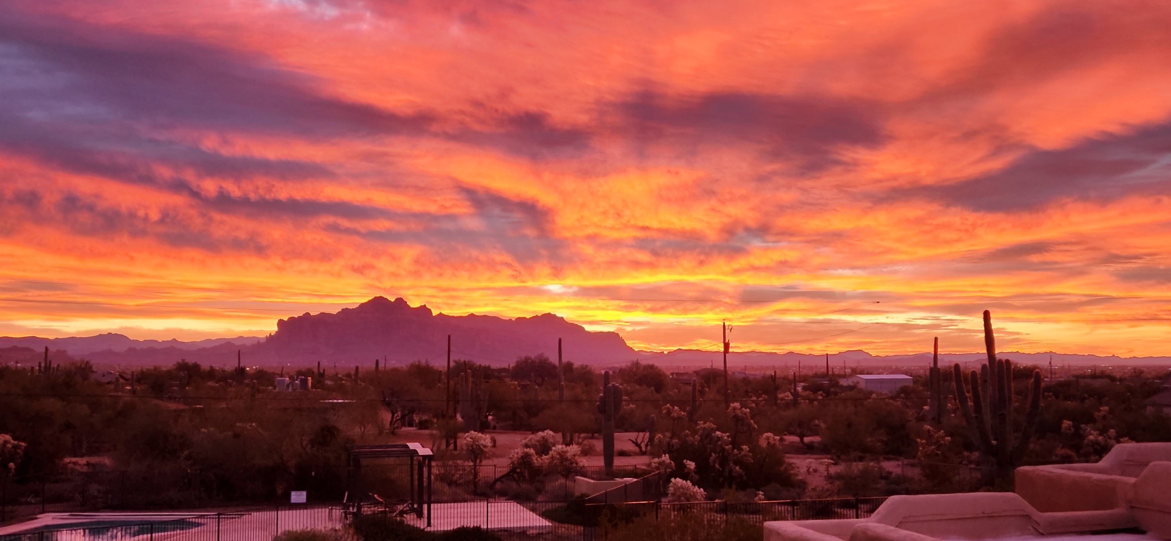 Enjoy impeccable sunsets at East Mesa Desert and Mountain Views!