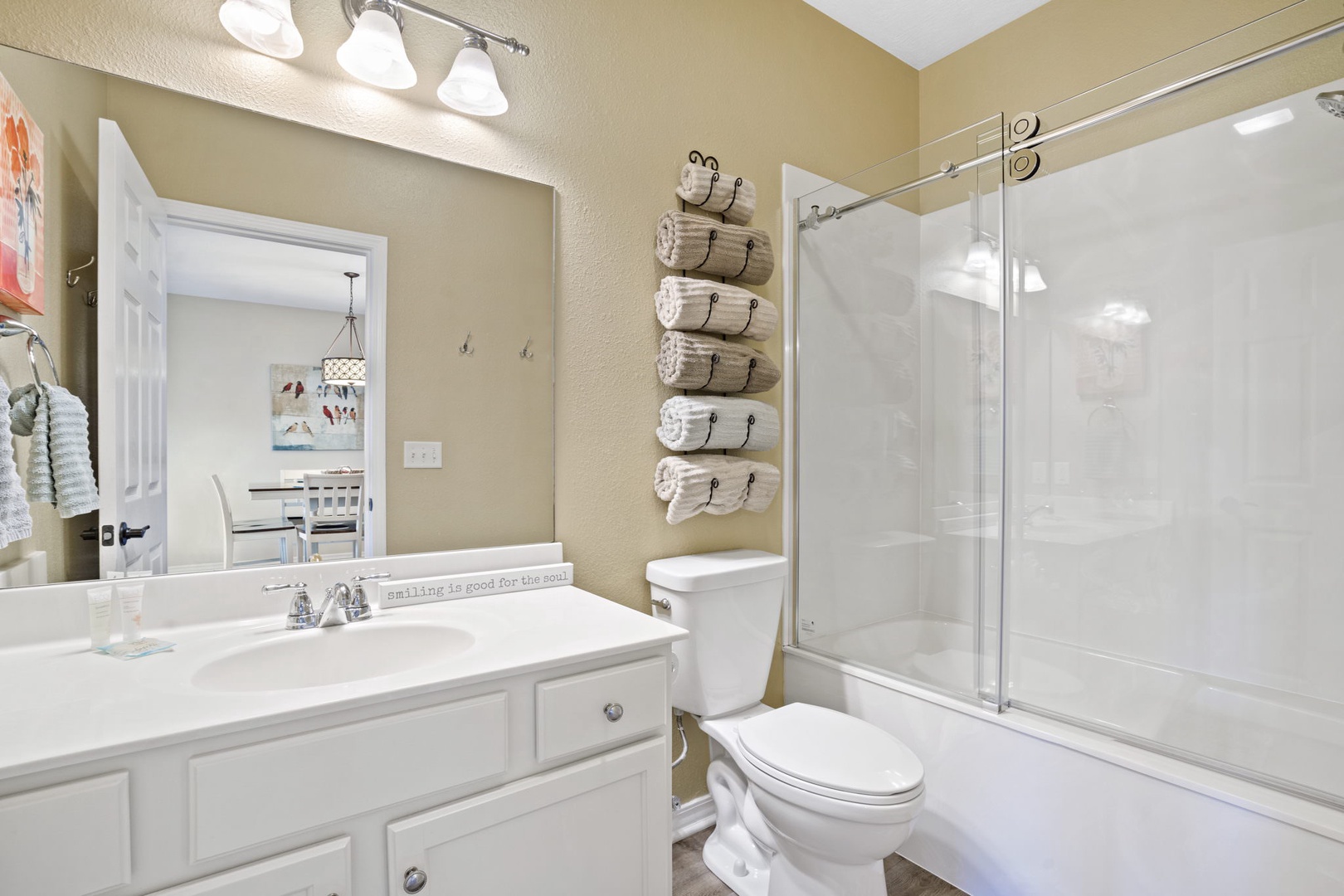 Bathroom 1 shared with shower/tub combo