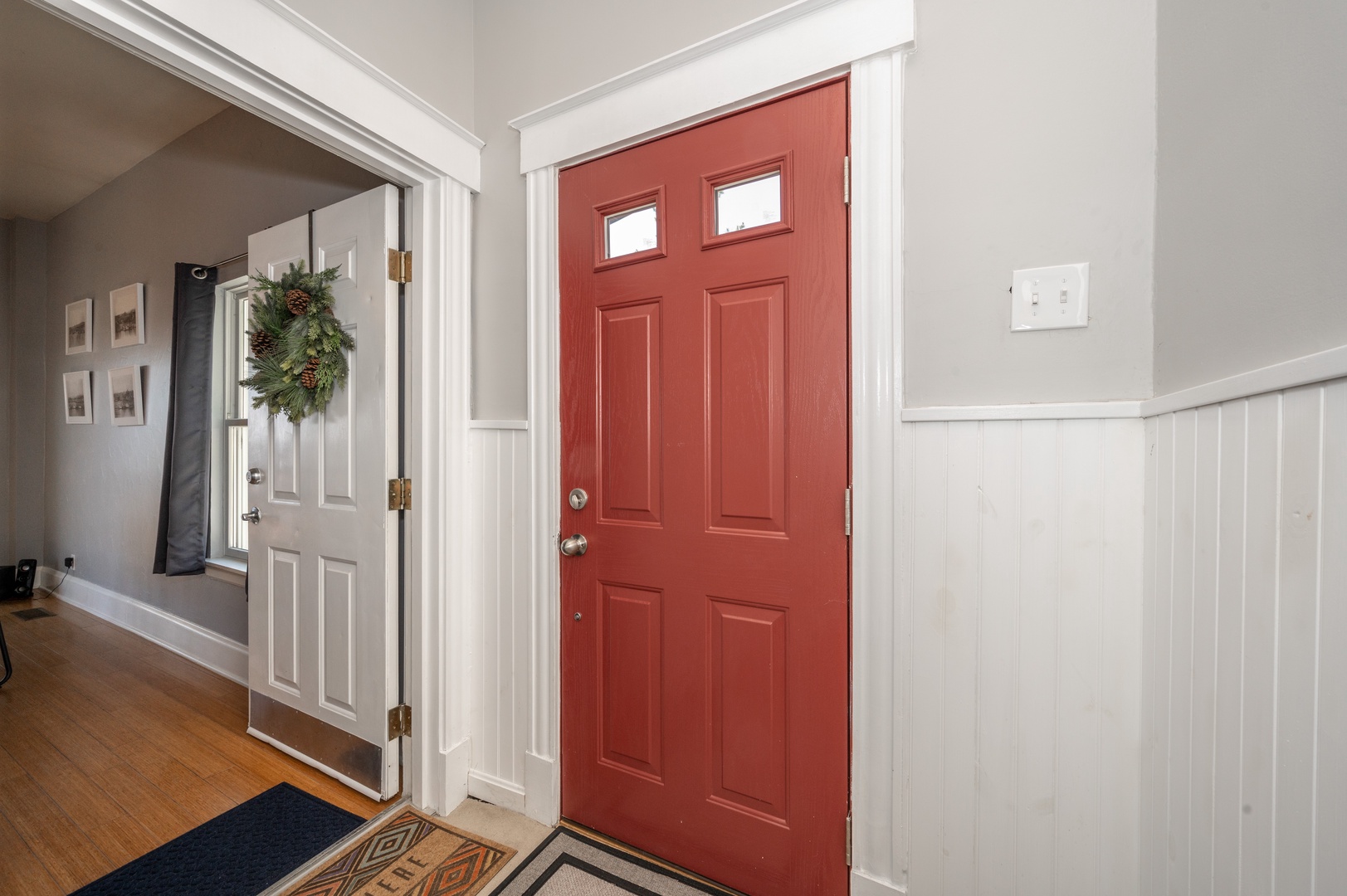 A charming entryway will welcome you home