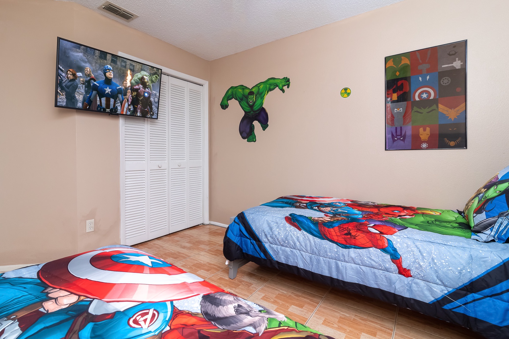 Marvel Bedroom #3 Two Twin Beds