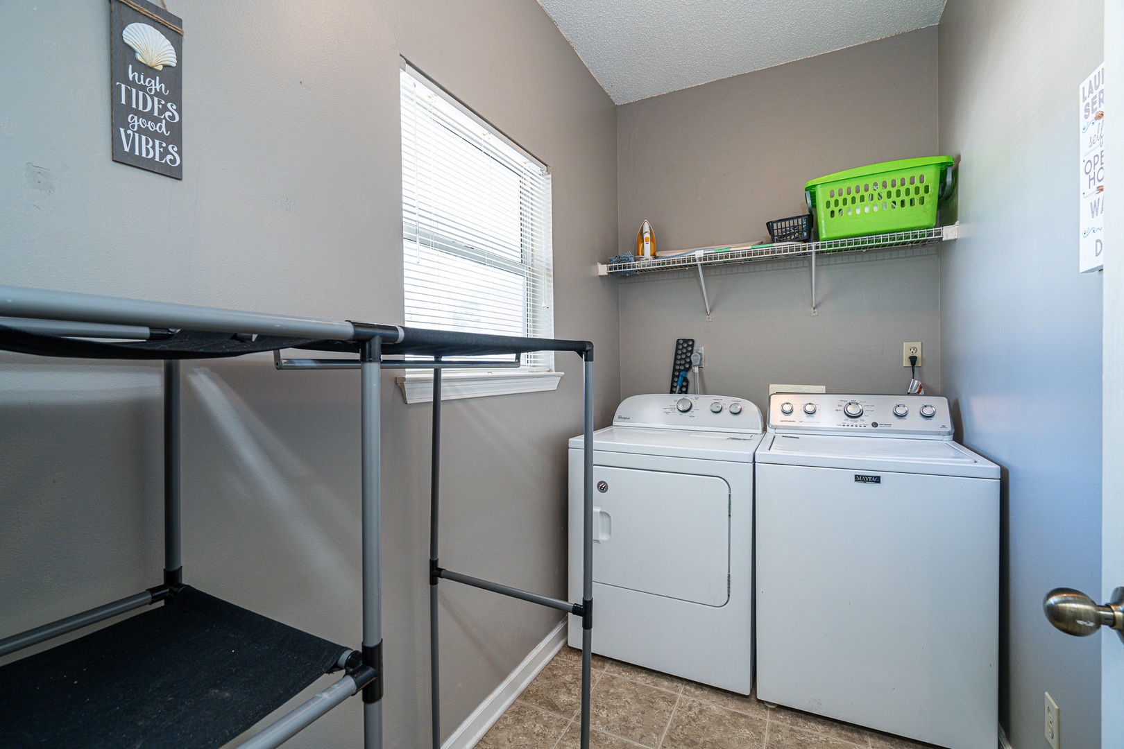 Laundry room off of the entrance